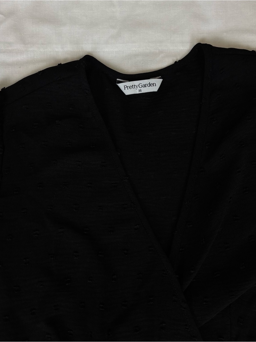 Pretty Garden Black Wrap Maxi Dress with Short Sleeves - Picture 4 of 8